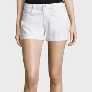 FRAME Denim Le Cutoff White Rolled Hem Short Stretch 27